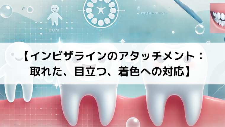 インビザラインのアタッチメントが取れた！すぐに対応すべき理由とは？