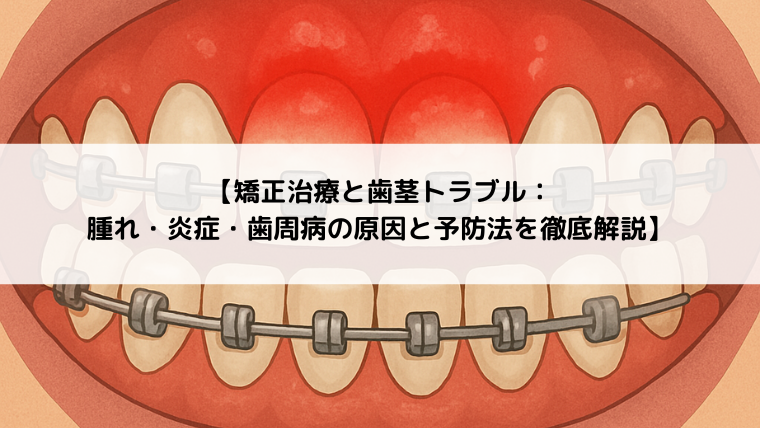 矯正治療と歯茎トラブル：腫れ・炎症・歯周病の原因と予防法を徹底解説