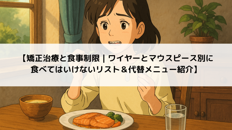 【矯正治療と食事制限｜ワイヤーとマウスピース別に食べてはいけないリスト＆代替メニュー紹介】