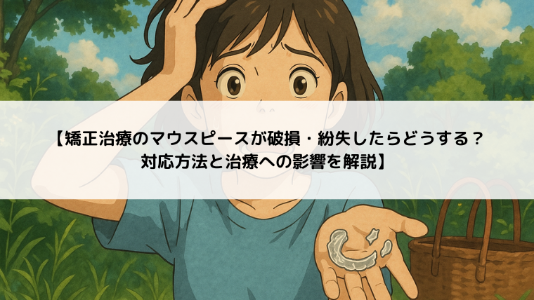 【矯正治療のマウスピースが破損・紛失したらどうする？対応方法と治療への影響を解説】