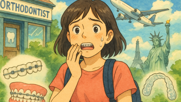 今回は矯正治療と海外留学のトラブルとリスクについてのお話です。