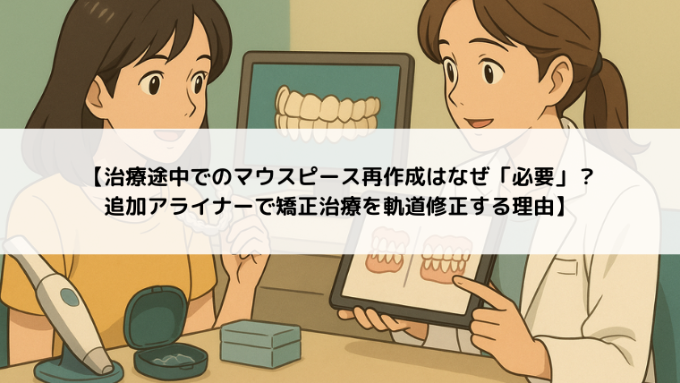 【治療途中でのマウスピース再作成はなぜ「必要」？ 追加アライナーで矯正治療を軌道修正する理由】