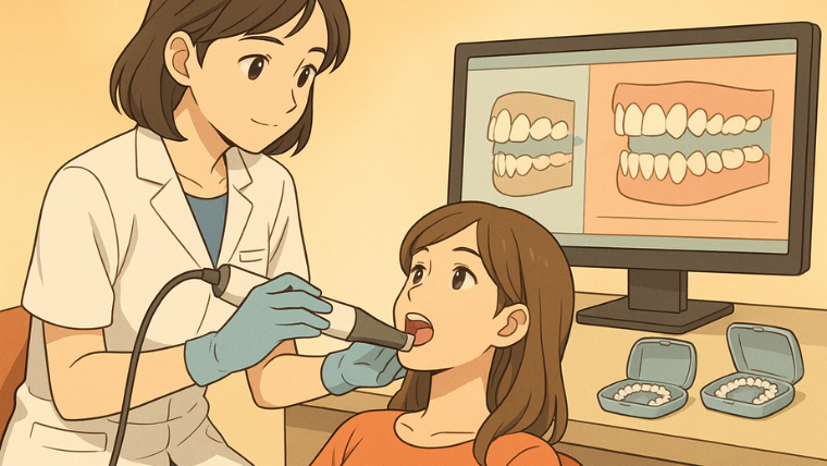 マウスピースの再作成のためにはお口をあらためてスキャンします。