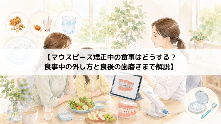 マウスピース矯正中の食事はどうする？ 食事中の外し方と食後の歯磨きまで解説